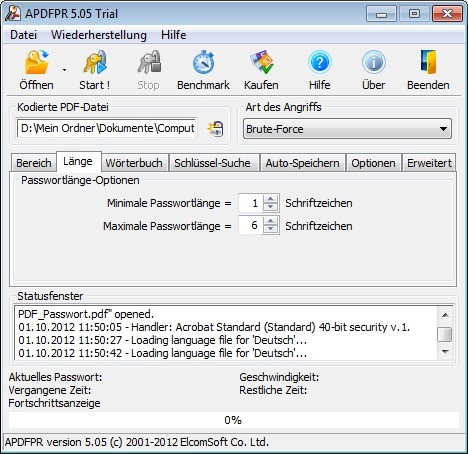 pdf password recovery professional